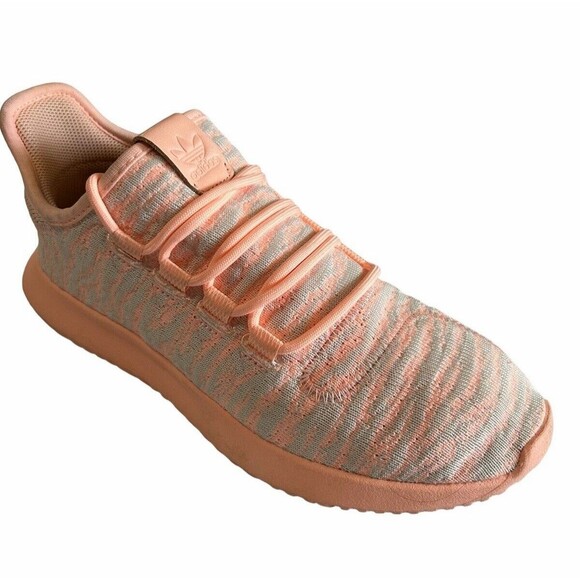 Adidas Womens Sneaker Tubular Shadow Clear Orange Knit Low Top Sz 6.5/7 ? - Picture 1 of 16